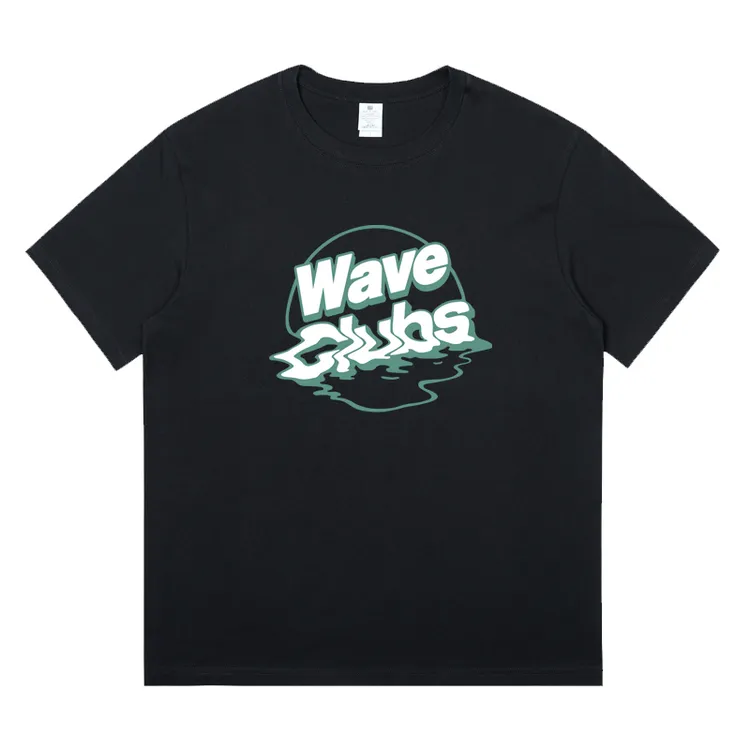 D134夏季纯棉宽松情侣圆领短袖T恤男生印花潮流美式复古