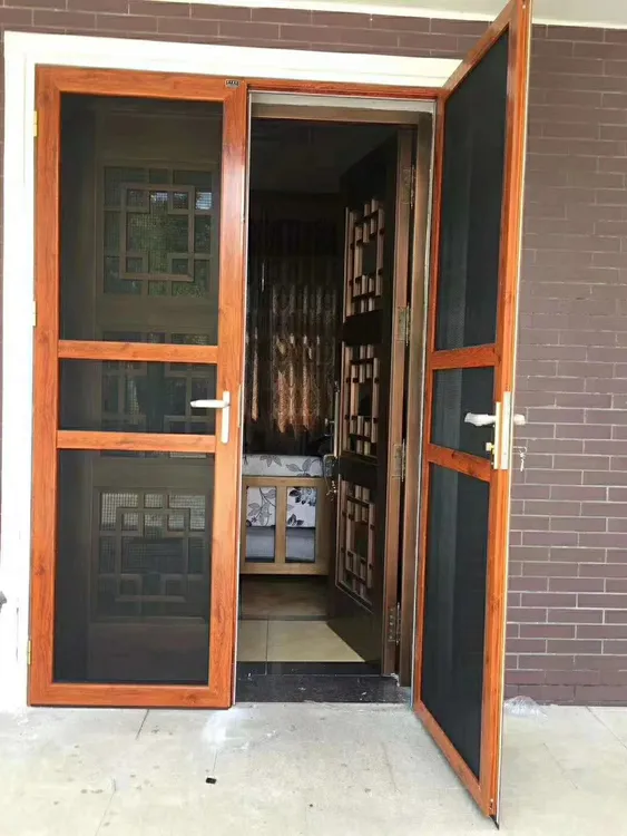 对开纱门金刚网平开高清铝合金不锈钢防蚊双开定制厂家上门防宠物
