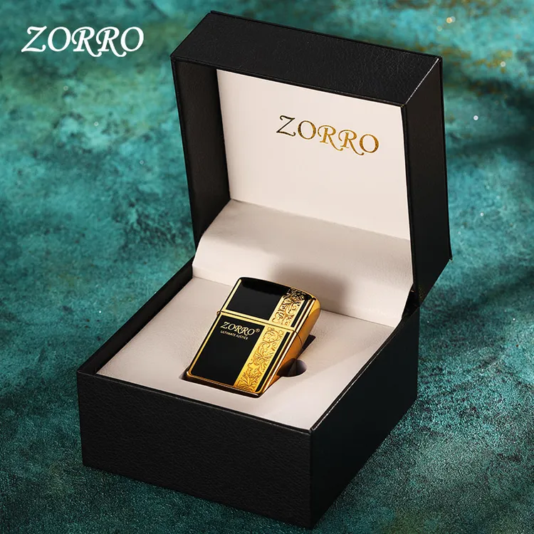 佐罗打火机珐琅彩创意个性唐草原装防风煤油高档送礼定制刻字礼品