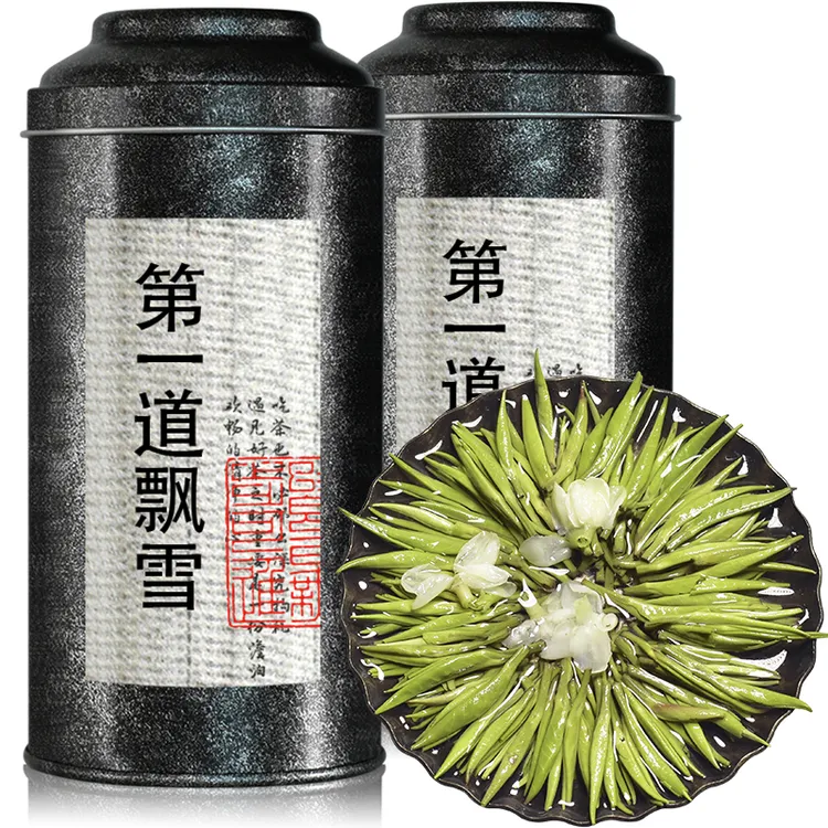 第一道飘雪四川新茶特级八窨茉莉花茶浓香型茉莉银针 250g 冷泡茶