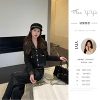 【海军香香】<中秋国庆大狂欢>肌理感时尚小香风海军领羽绒短外套