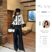 【北海道】<中秋国庆大狂欢>小个子轻奢时髦撞色拼毛边小香风短外套