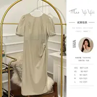 【星月四重奏】<中秋国庆大狂欢>设计感褶皱连衣裙女裙收腰显瘦裙子