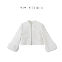 【梦华录】<中秋国庆大狂欢>新中式绣花盘扣小香羽绒服外套半身裙