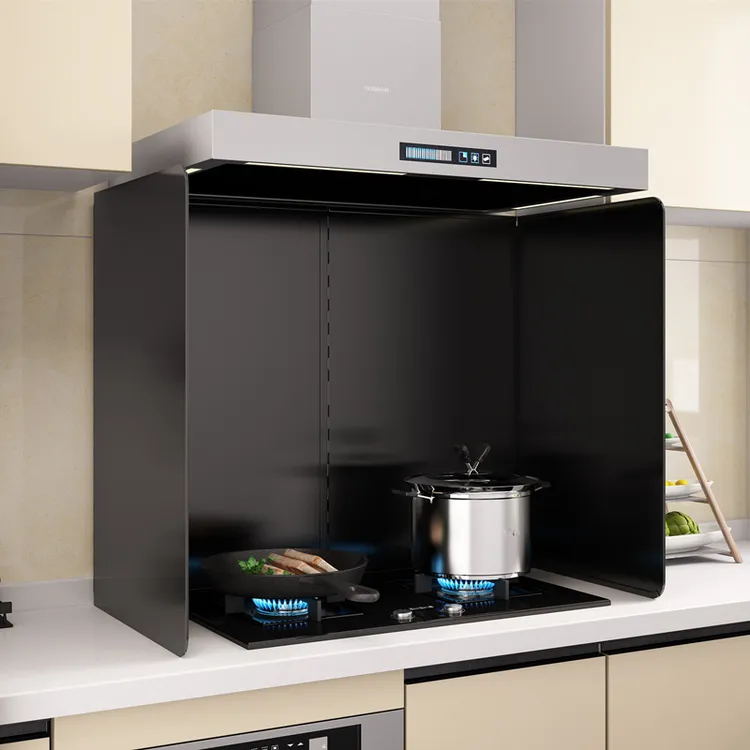 厨房挡油板炒菜防溅油烟机隔热隔油防油挡板煤气灶台不锈钢围挡