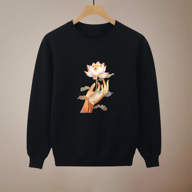 中国风纯棉卫衣男女秋冬新款圆领长袖套头打底衫潮牌休闲百搭上衣