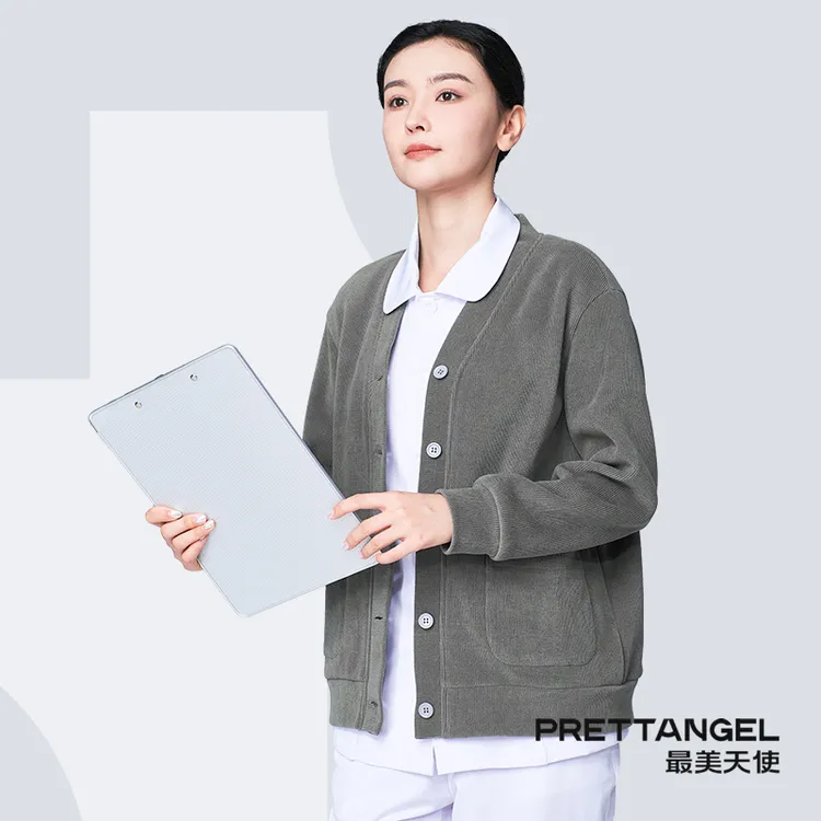 护士毛衣一体绒保暖外套医院医护针织衫秋冬加厚工作服外穿不起球