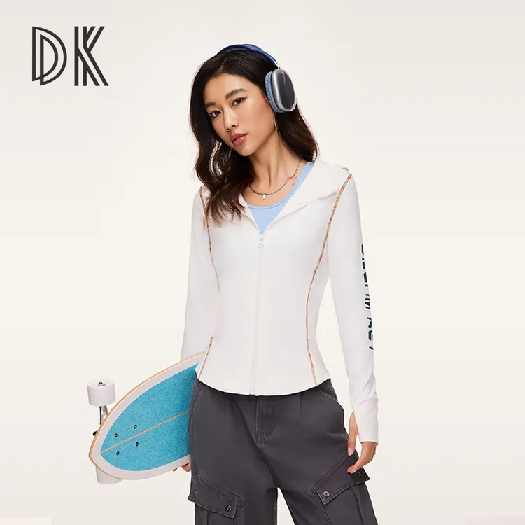 DK春季新款运动外套连帽紧身长袖小立领防风保暖户外秋冬7225