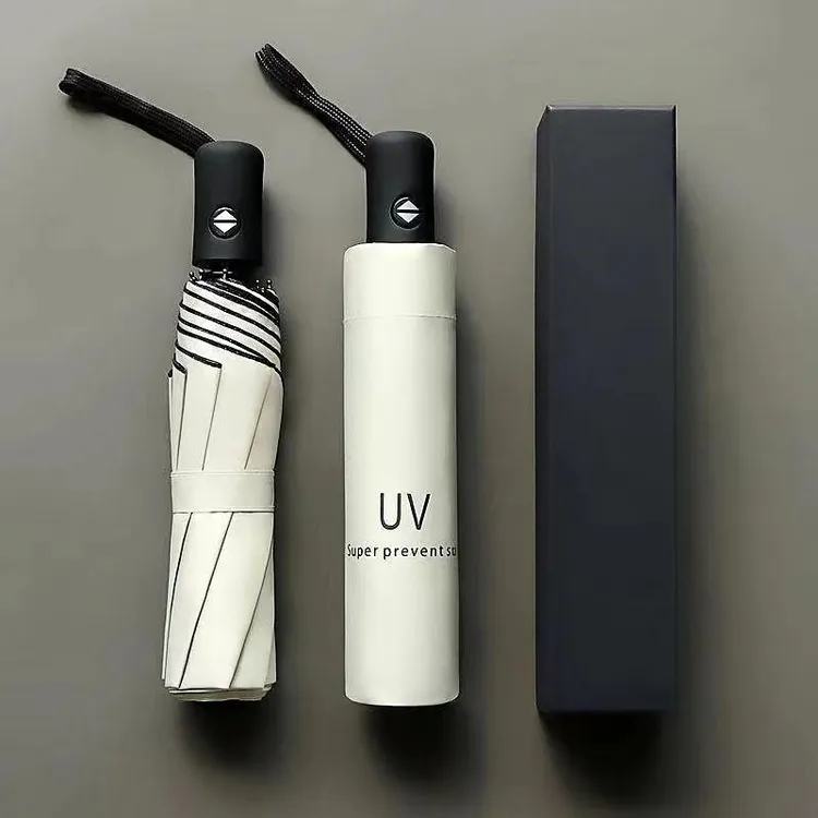 炎禹折叠手动全自动雨伞晴雨两用伞小巧防紫外线黑胶遮阳伞晴雨伞