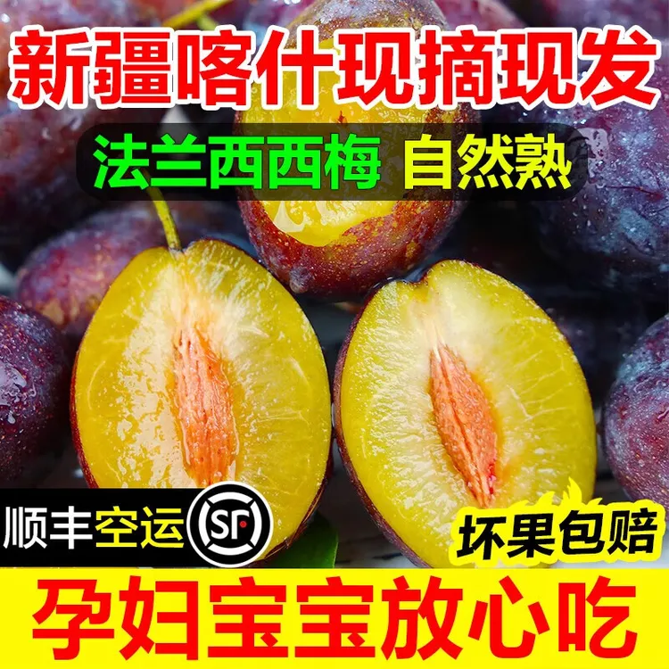 庆耕农 直播正宗新疆喀什西梅 法兰西咖师孕妇宝宝 当季现摘水果