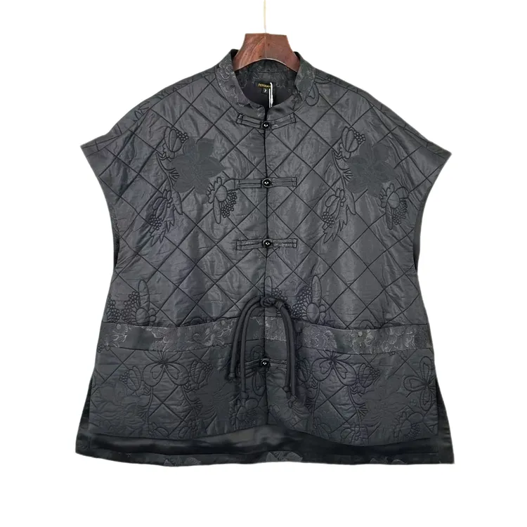 朱总原创设计4C075新款刺绣棉马夹