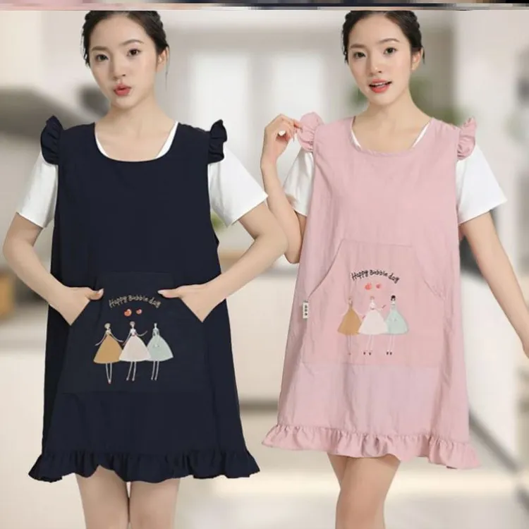 不粘毛围裙不粘灰尘2024新款夏季薄款做饭防水防油个性背心款衣服