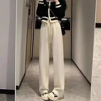 米色针织开叉裤长裤前开叉727
