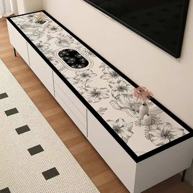 小香风电视柜轻奢餐边柜盖布鞋柜酒柜垫子餐边柜台面垫桌面