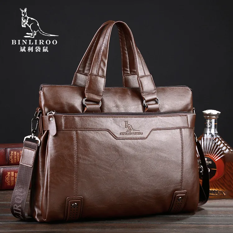 新款潮流商务公文包手提包文件包手拎简约通勤时尚男包单肩斜挎包