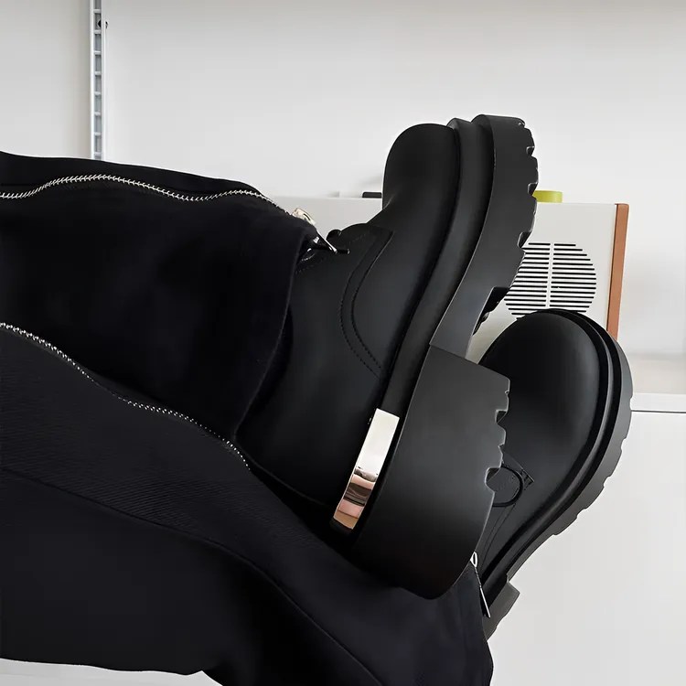 碳黑增高德比鞋男款勃肯ins厚底休闲鞋高街大头潮款上班通勤男鞋