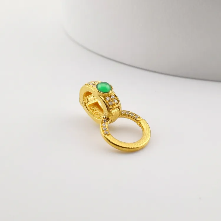 【洛一珠宝】18K金珠宝万能扣卡扣万能真金高货搭配外扣结实镶钻