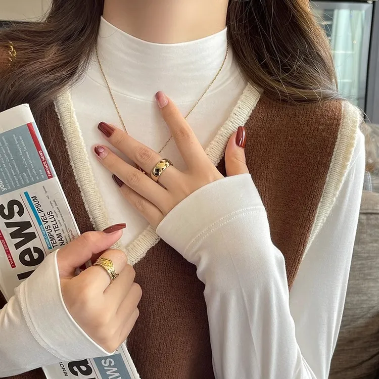 半高领打底衫女秋冬季内搭2025新款高级感修身莫代尔长袖百搭上衣