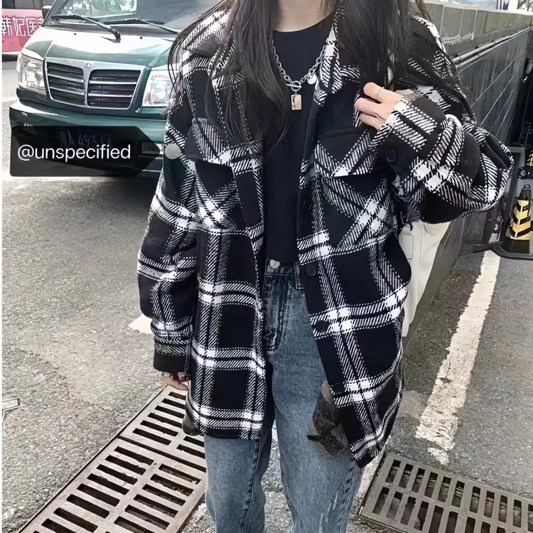 【外套合集】陈思思 秋冬美拉德加厚宽松韩风ins外套01-100