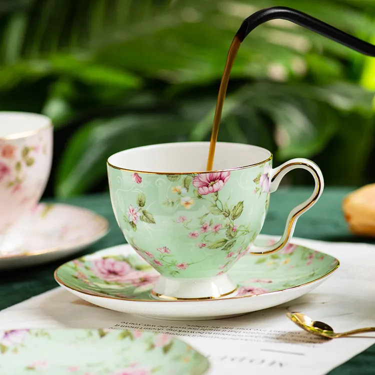 英式咖啡杯碟套装家用精致下午茶具拉花杯子骨瓷高颜值陶瓷马克杯