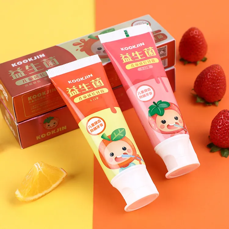 【子英姐福利专享】1-12岁儿童牙膏低氟益生菌水果味防蛀牙虫护牙龈