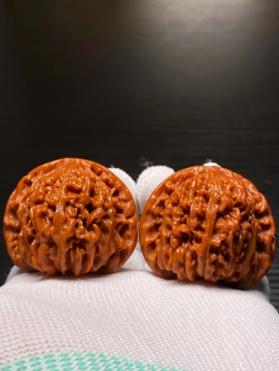 43mm精对四座楼狮子头文玩核桃已经干刷打底好男女款手把件