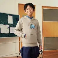 李宁卫衣男女童春运动生活系列透气宽松套头连帽卫衣YWDU149--B品