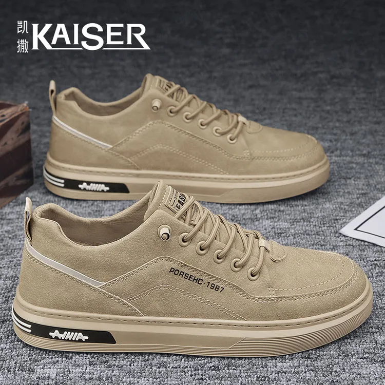 KAISER/凯撒·男鞋2024新款耐磨劳保鞋男士一脚蹬休闲鞋运动板鞋子
