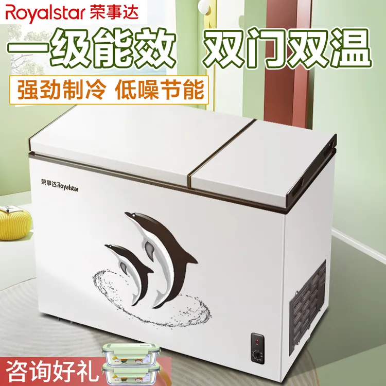 荣事达冰柜一级能效双门双温家用商用冷藏冷冻强劲制冷单温冰柜