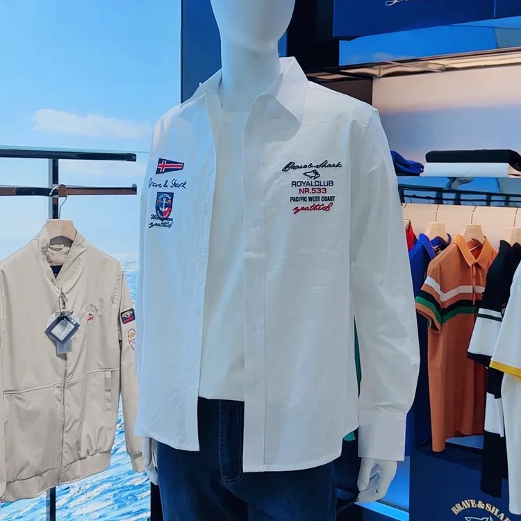 BRAVE&SHARK/勇士鲨鱼男士秋冬时尚潮流衬衫夹克外套 25005