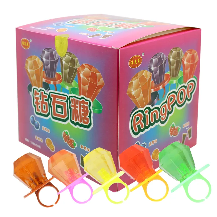 戒指糖钻石糖水果味糖果怀旧童年小零食宝石奶嘴糖六一儿童节糖果