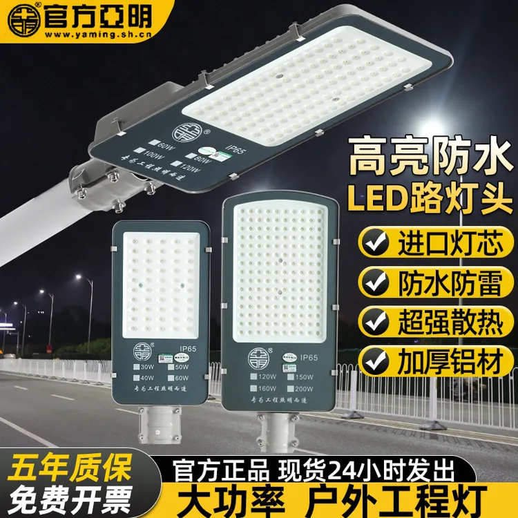 亚明户外路灯220V接电超亮强光照明灯厂家有线大功率室外节能防水