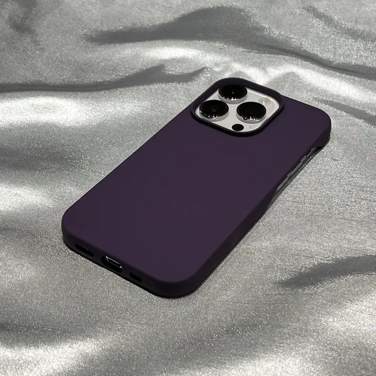 简约无边框纯色大孔适用iPhone15promax苹果16手机壳13软14