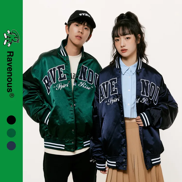 【12.12直播】Ravenous 贴布绣尼龙棒球夹克