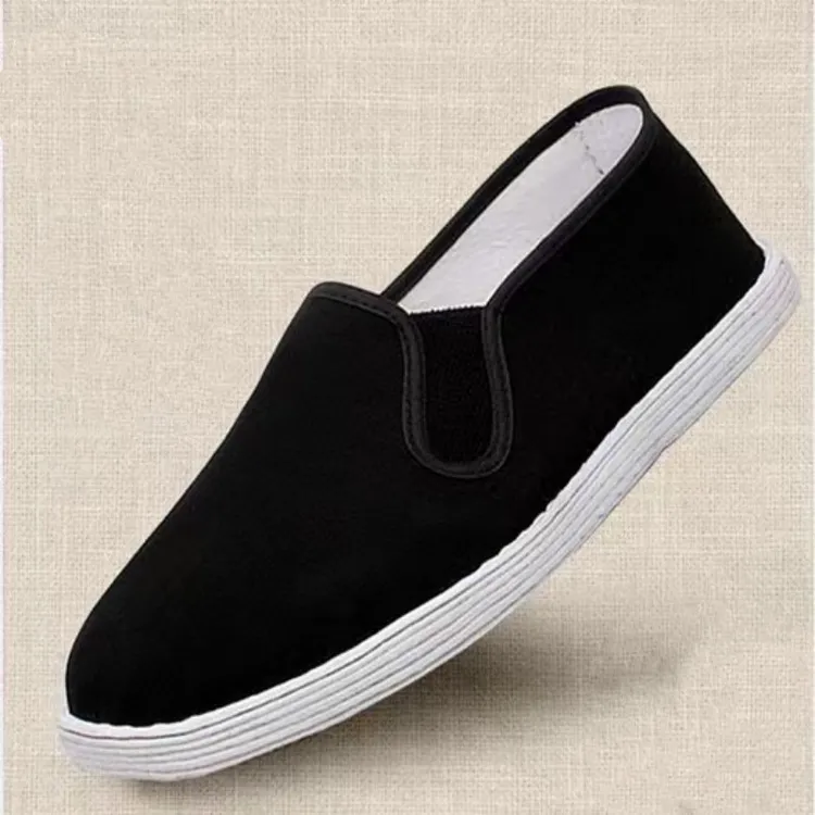 汾水缘千层底男款纳底吸汗透气 开车鞋千层底布鞋老北京工艺光面