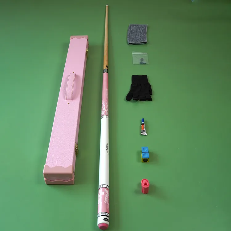 美洲豹同款粉色星空中式手工桌球杆优质枫木黑八斯诺克台球杆