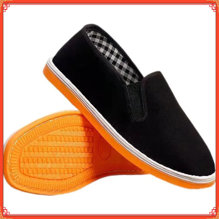 春秋款老北京布鞋男牛筋底手工上线软底透气低帮单鞋中老年爸爸鞋