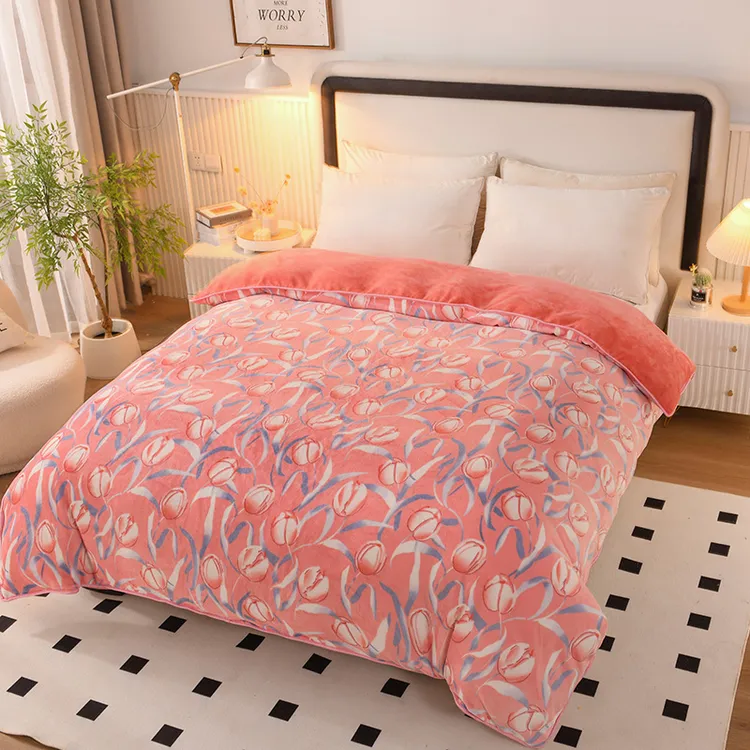 冬季保暖加厚牛奶绒单件被套学生宿舍1.5米1.8双面绒被罩加大2.2m