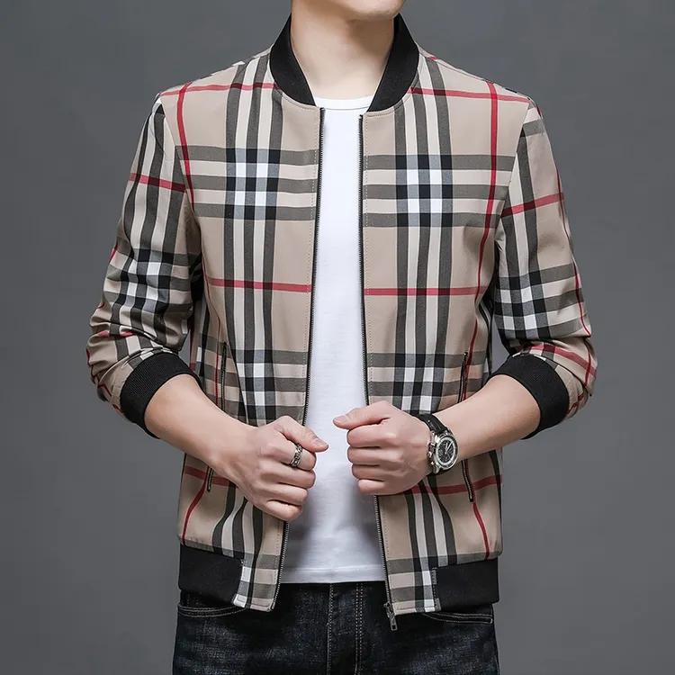 【专柜同款】2024秋季新款中青年高档男士休闲商务时尚百搭夹克外套