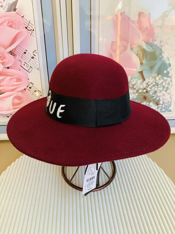 羊毛呢渔夫帽礼帽爵士帽巴拿马时尚帽百搭经典网红款黑色盆帽清仓