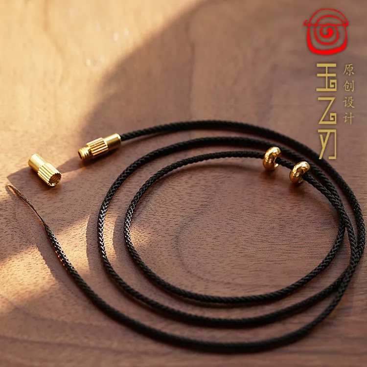 铜合金项链 玉乙刃 铜合金项链 西藏珠横穿竖穿锁骨项链挂绳时尚