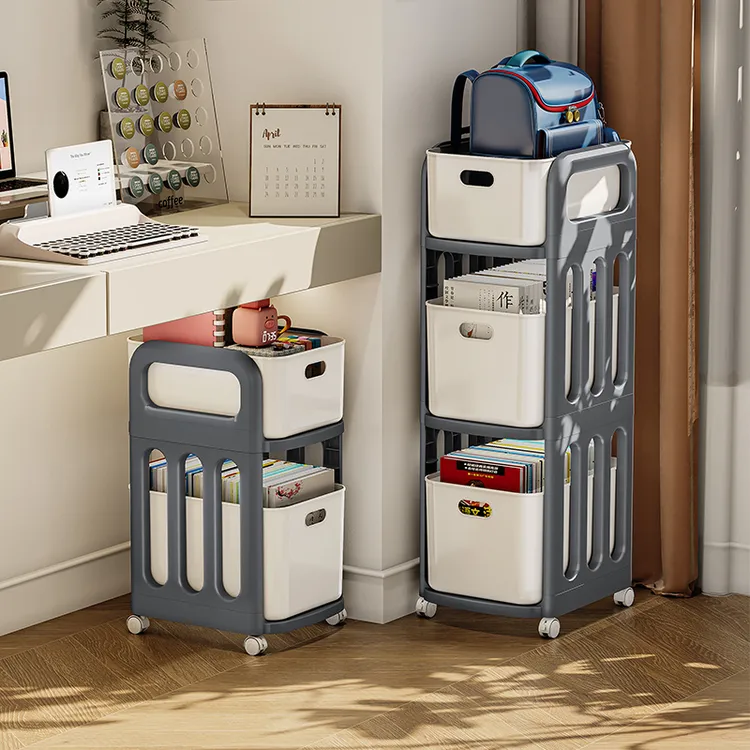 书包置物架可移动小推车书本收纳神器家用多层桌下放包落地书架