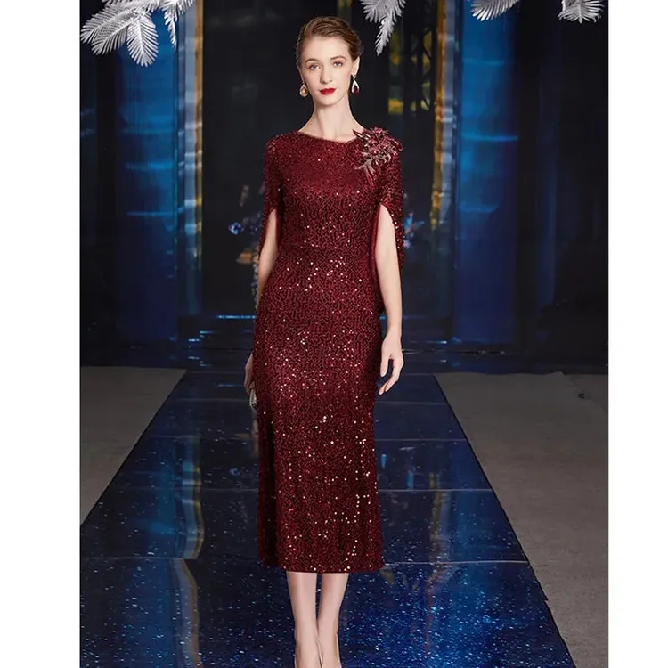 婚宴装喜婆婆喜妈妈礼服秋季妈妈丈母娘婚礼中式复古订婚连衣裙