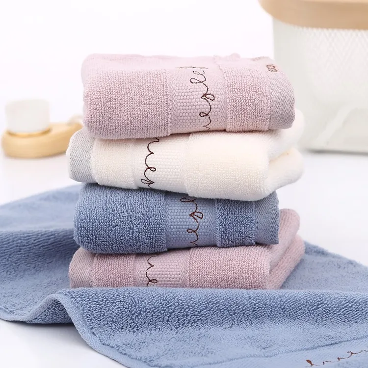 昰帛品牌轻奢【3条】棉柔软擦脸纯棉吸水面巾日用家用学生情侣粉色1