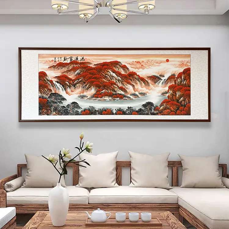 孙献良国画作品鸿运当头山水画纯手绘12平尺山水书画字画商品图