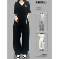 ROKBBK-K/布韩街舞潮牌爵士舞jazz跳舞长裤女慵懒运动hiphop套装