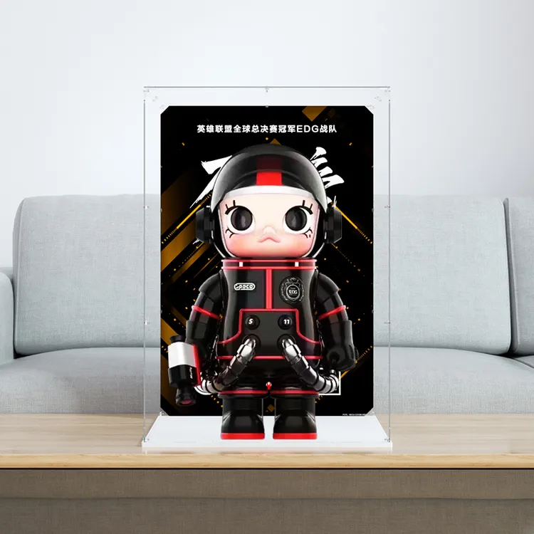 旻悦POPMART泡泡玛特MEGA EDG骑士限定1000%亚克力防尘展示盒P376