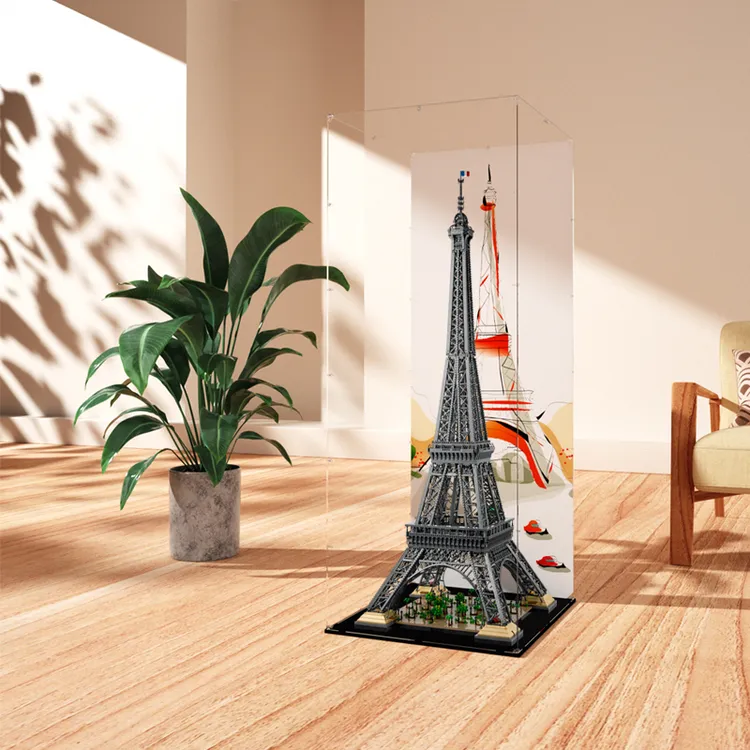 旻悦亚克力防尘盒适用乐高10307 埃菲尔铁塔积木模型拼装展示盒罩