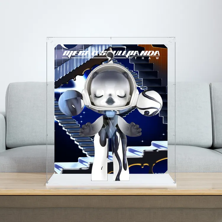 旻悦POPMART泡泡玛特MEGA1000% α SKULLPANDA融亚克力防尘盒P462