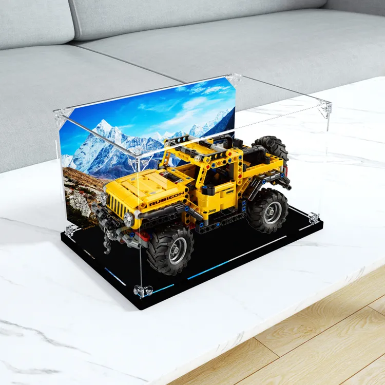 旻悦亚克力防尘盒适用乐高42122机械组牧马人吉普车防尘盒收纳罩